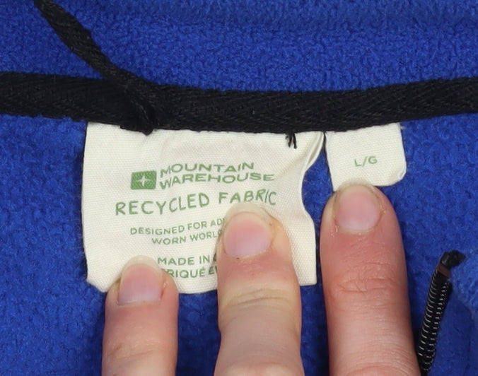 Mountain Warehouse Men's Blue Fleece Full Zip Jacket Size L