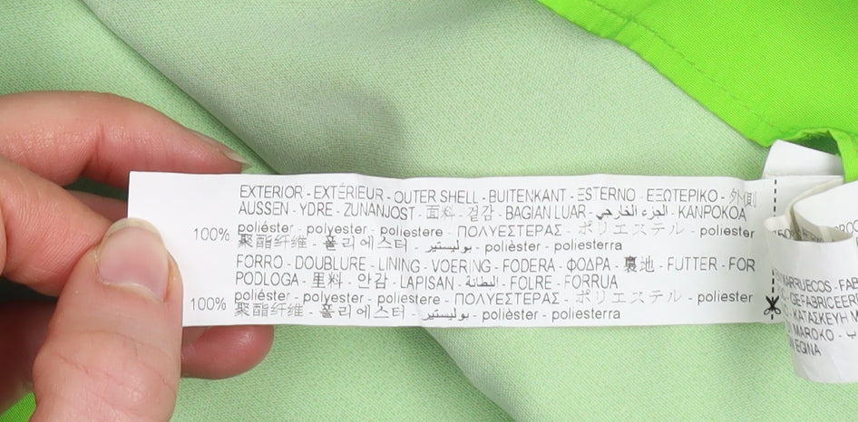 Zara Women Green Wrap Short Skirt Size 12 Polyester