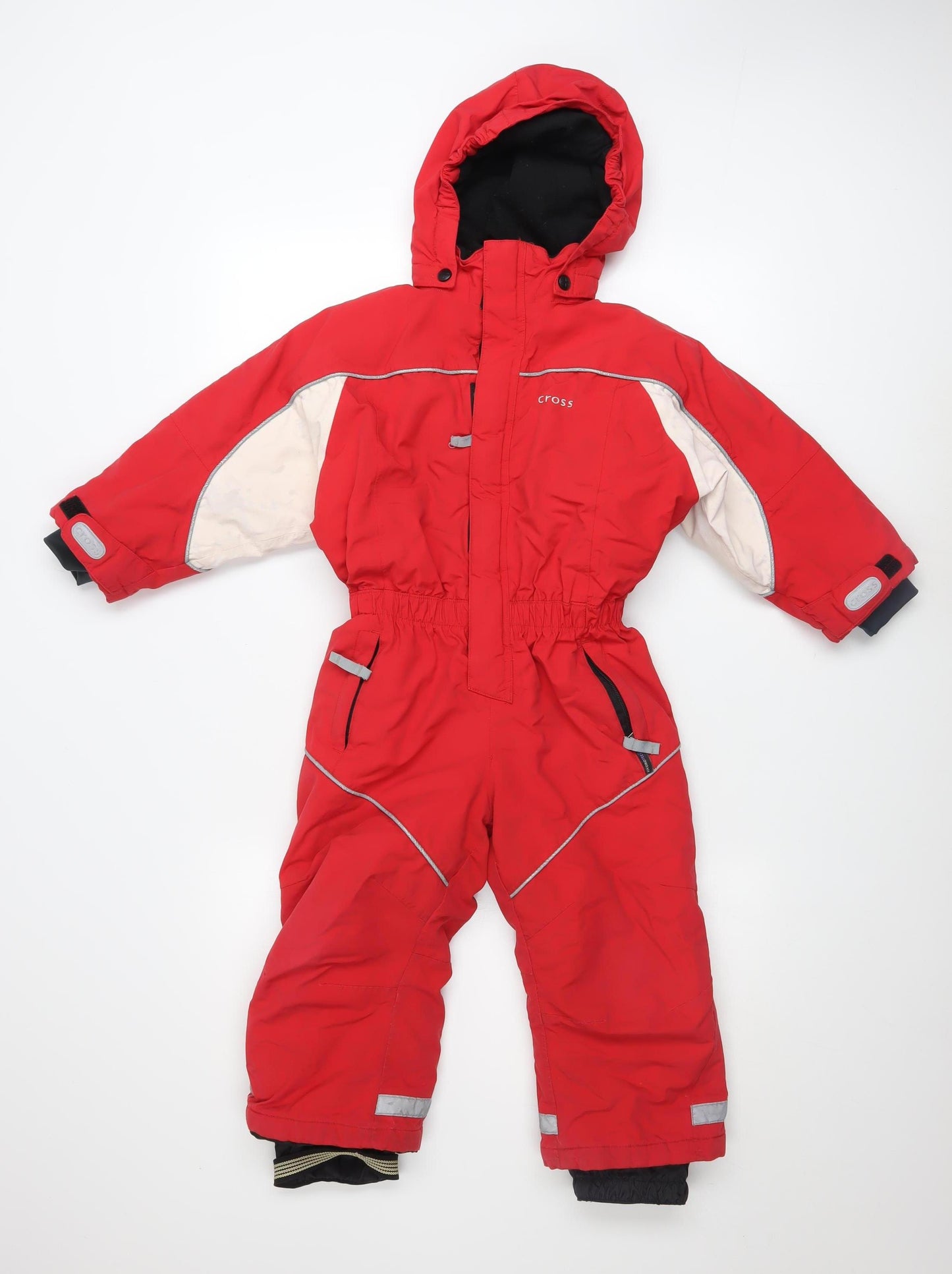 Cross Boys Red Hooded Waterproof Insulated Ski Snowsuit 3 Years