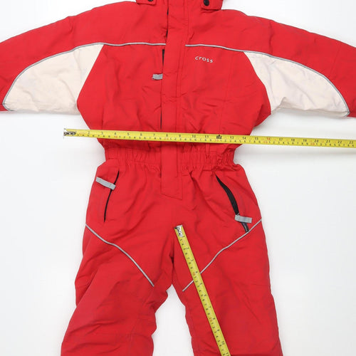 Cross Boys Red Hooded Waterproof Insulated Ski Snowsuit 3 Years