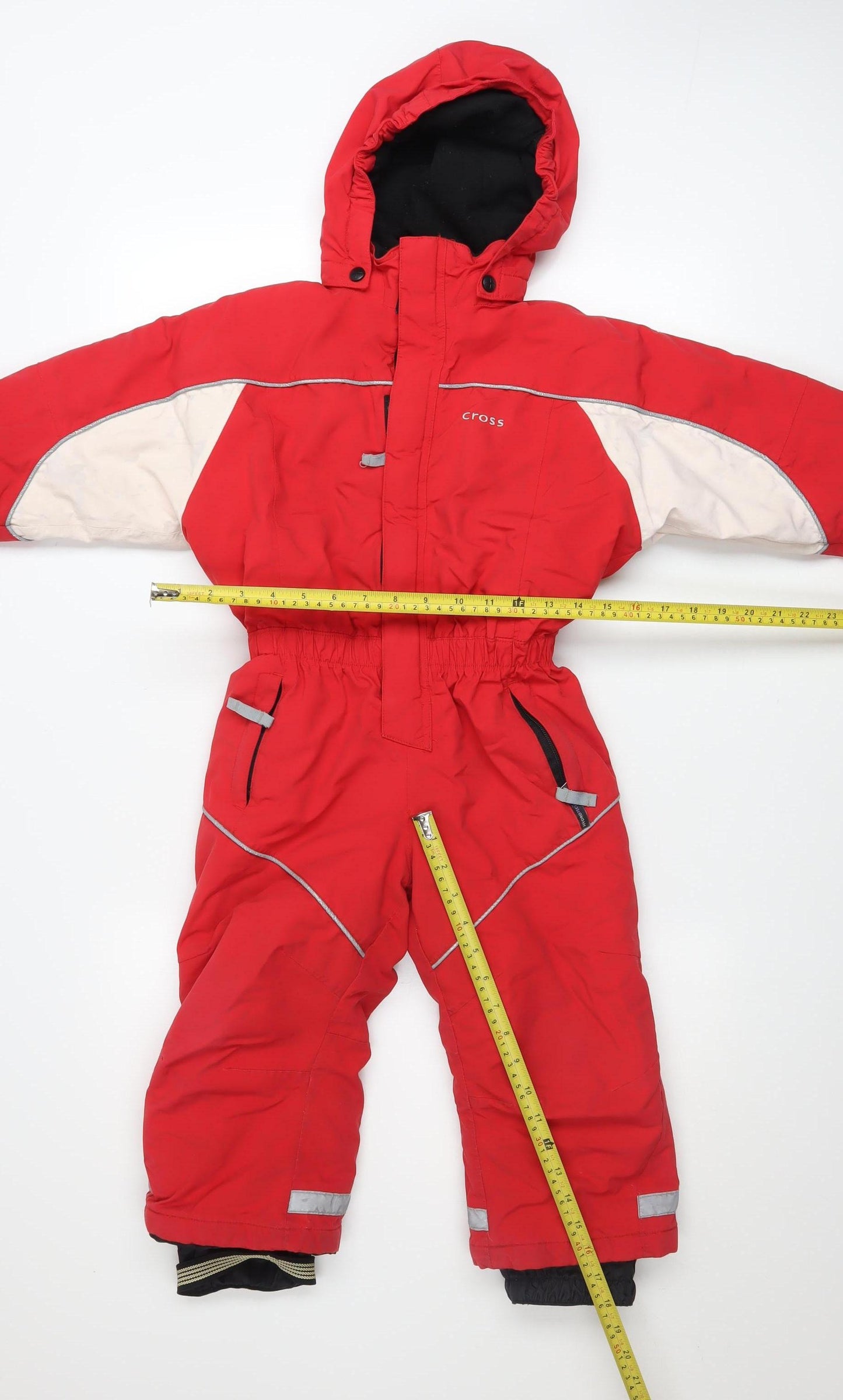 Cross Boys Red Hooded Waterproof Insulated Ski Snowsuit 3 Years