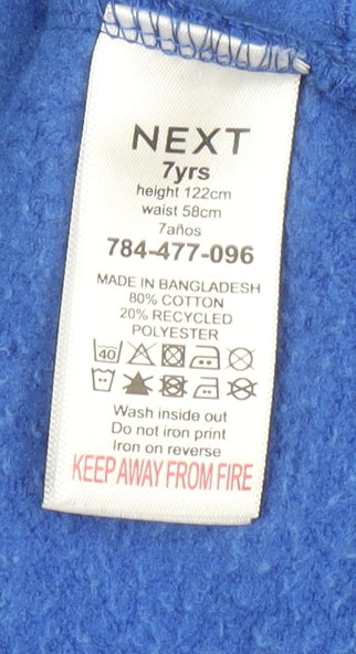 Next Boys Blue Gamer Graphic Pullover Hoodie 7 Years Cotton Blend