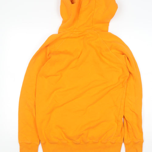 Gymshark Men’s Orange Pullover Hoodie Size S Regular Fit Logo Fitness