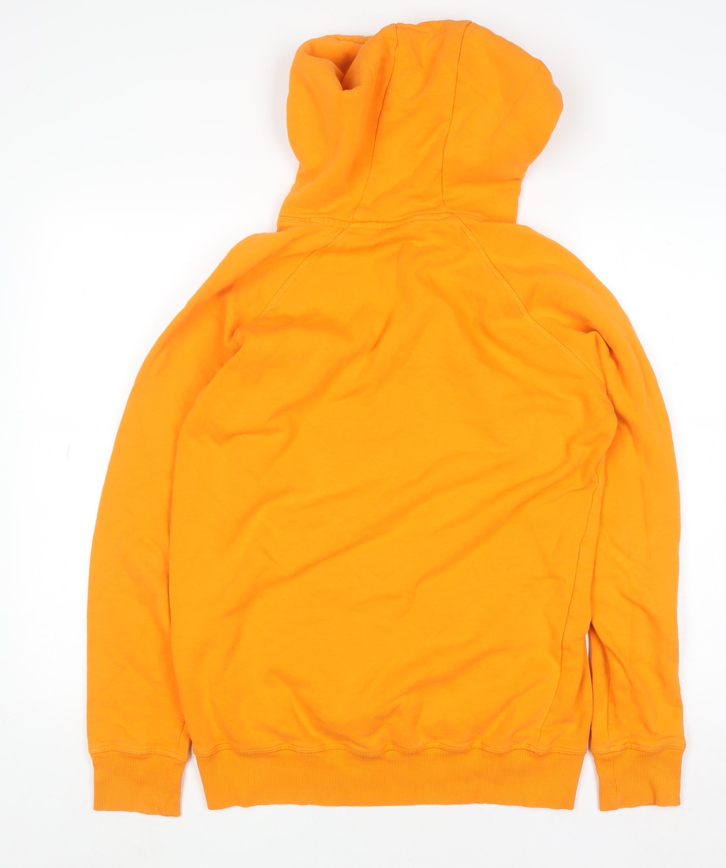 Gymshark Men’s Orange Pullover Hoodie Size S Regular Fit Logo Fitness