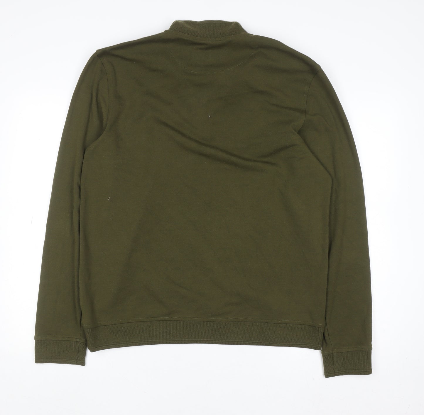 Ted Baker Men's Green 1/4 Zip High Neck Sweatshirt Size L