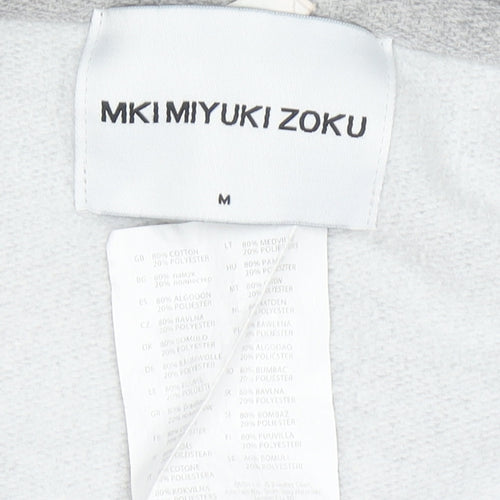 MKI Miyuki Zoku Men's Grey 1/4 Zip Sweatshirt Size M