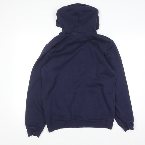 Puma Men's Blue Pullover Hoodie Size S Regular Fit Logo Fleece