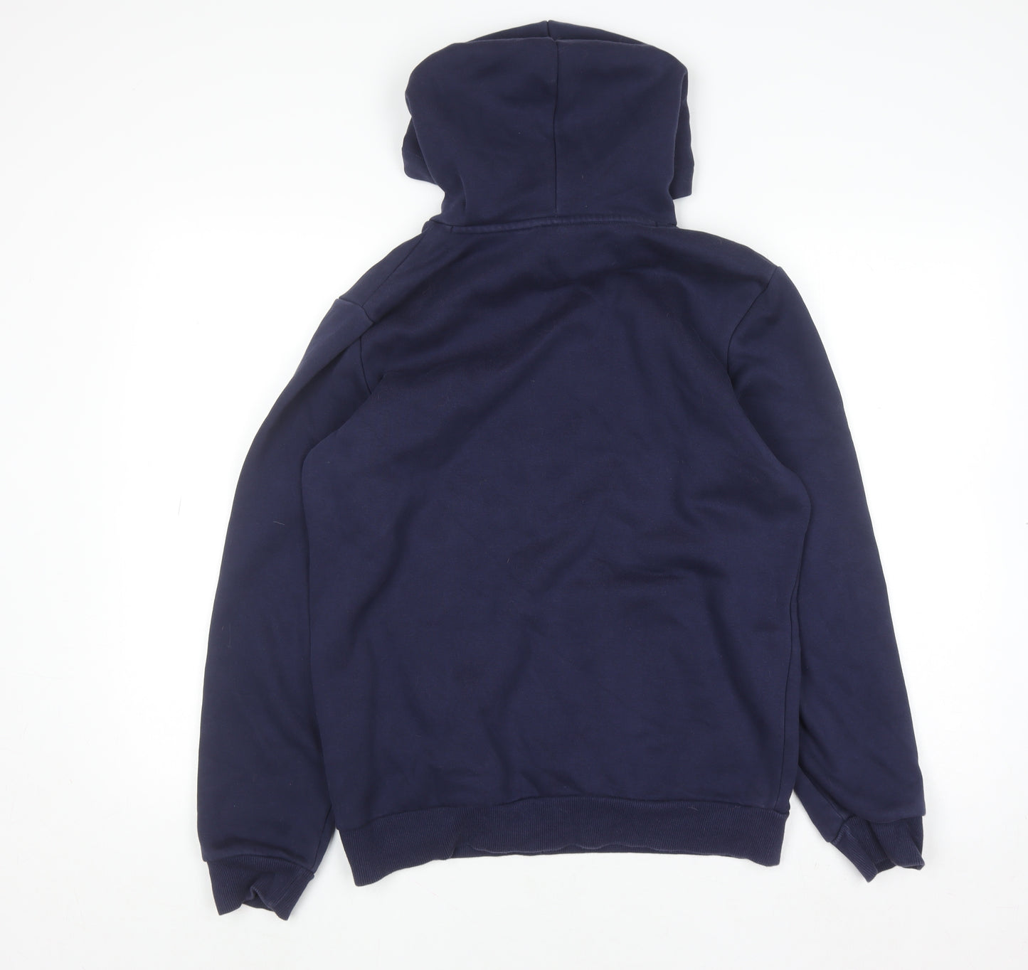 Puma Men's Blue Pullover Hoodie Size S Regular Fit Logo Fleece