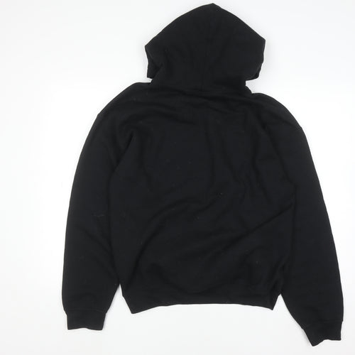 JLingz Men's Black Pullover Hoodie M Regular Fit Graphic Logo Fleece