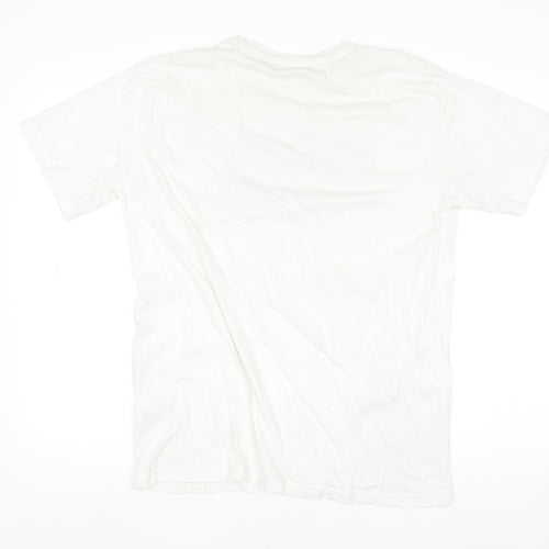 Calvin Klein Jeans Men's White Cotton Logo T-Shirt XL