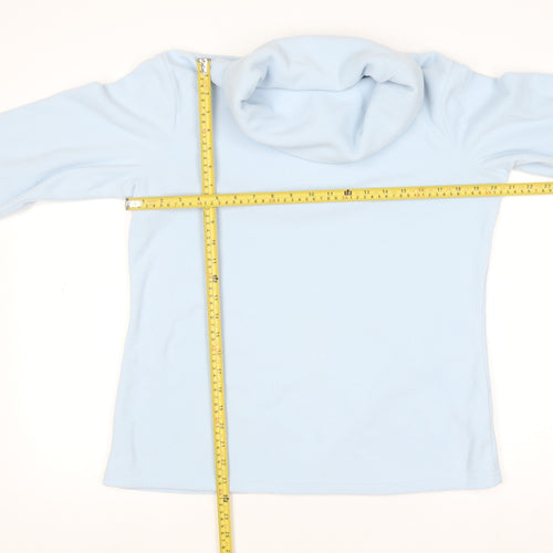 Mountain Warehouse Womens Blue Fleece Cowl Neck Jumper Size 14