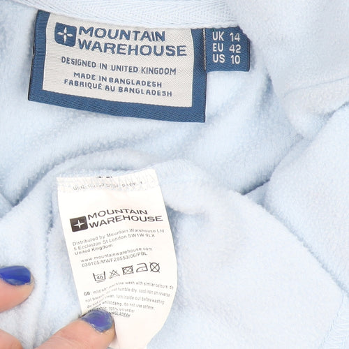 Mountain Warehouse Womens Blue Fleece Cowl Neck Jumper Size 14