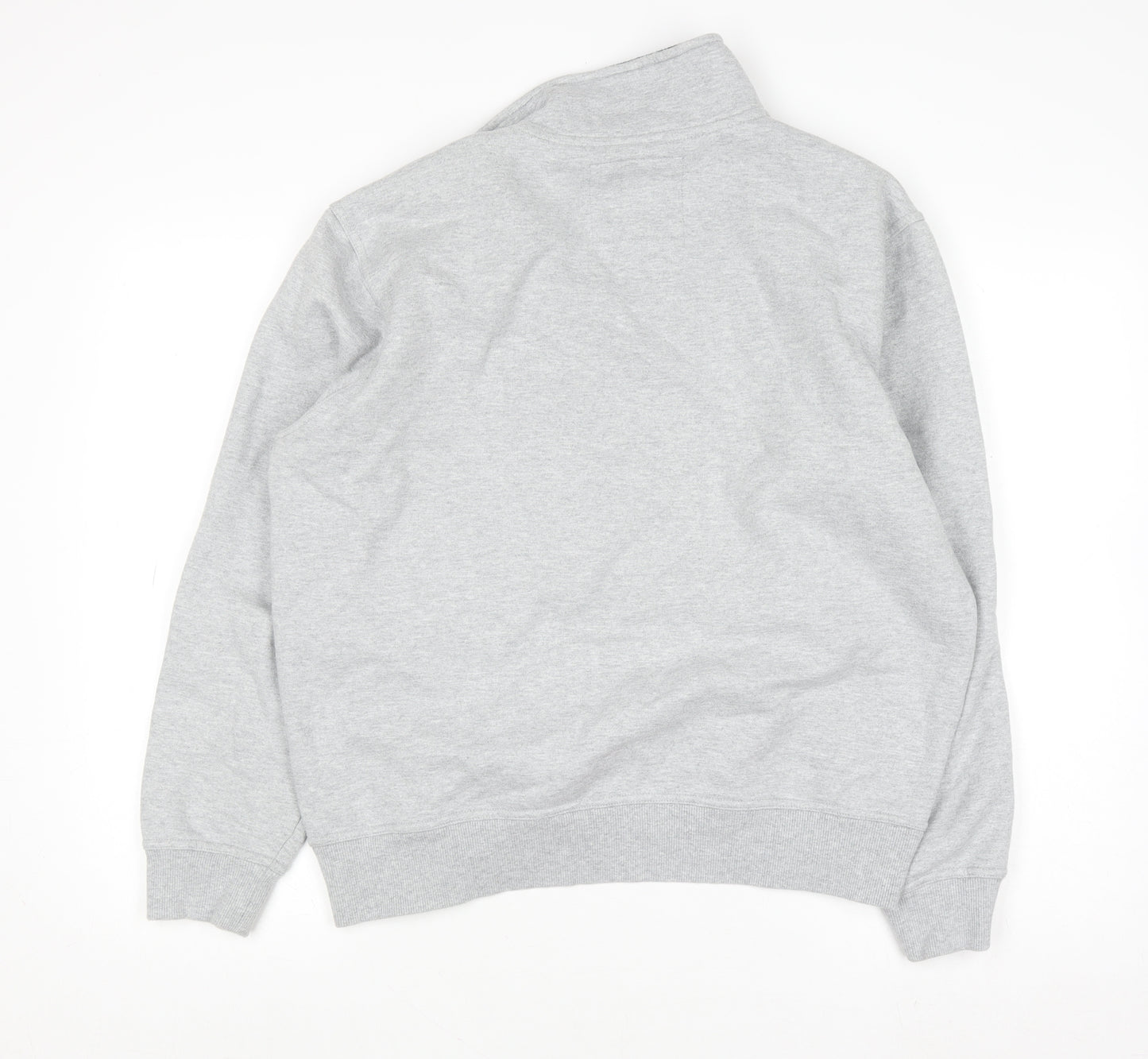 Crew Clothing Men’s Grey 1/2 Zip Sweatshirt L Regular Fit Cotton Blend