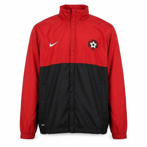 Nike Mens Red Black Full Zip Hooded Sweatshirt Size M Sports Football Jacket