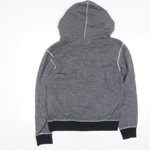 H&M L.O.G.G. Women Grey Full Zip Hoodie Size 12 Cotton Blend