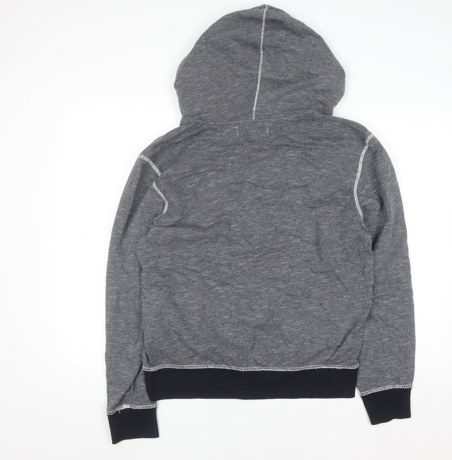 H&M L.O.G.G. Women Grey Full Zip Hoodie Size 12 Cotton Blend