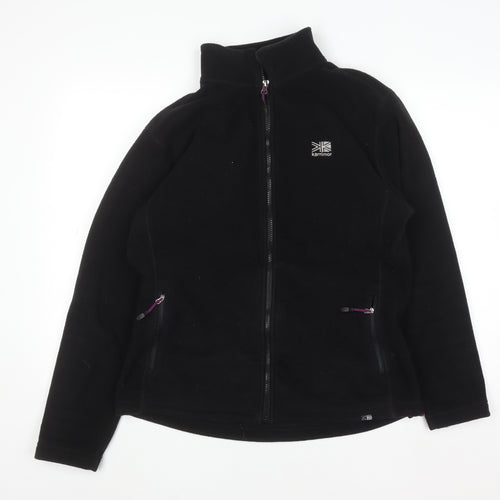 Karrimor Womens Black Fleece Full Zip Hoodie UK 14 Polyester Outdoor Jacket