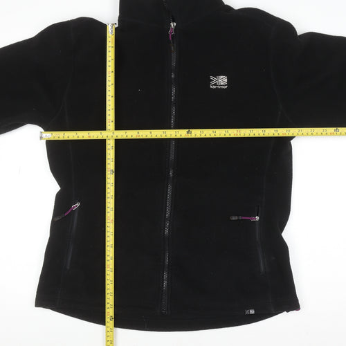 Karrimor Womens Black Fleece Full Zip Hoodie UK 14 Polyester Outdoor Jacket