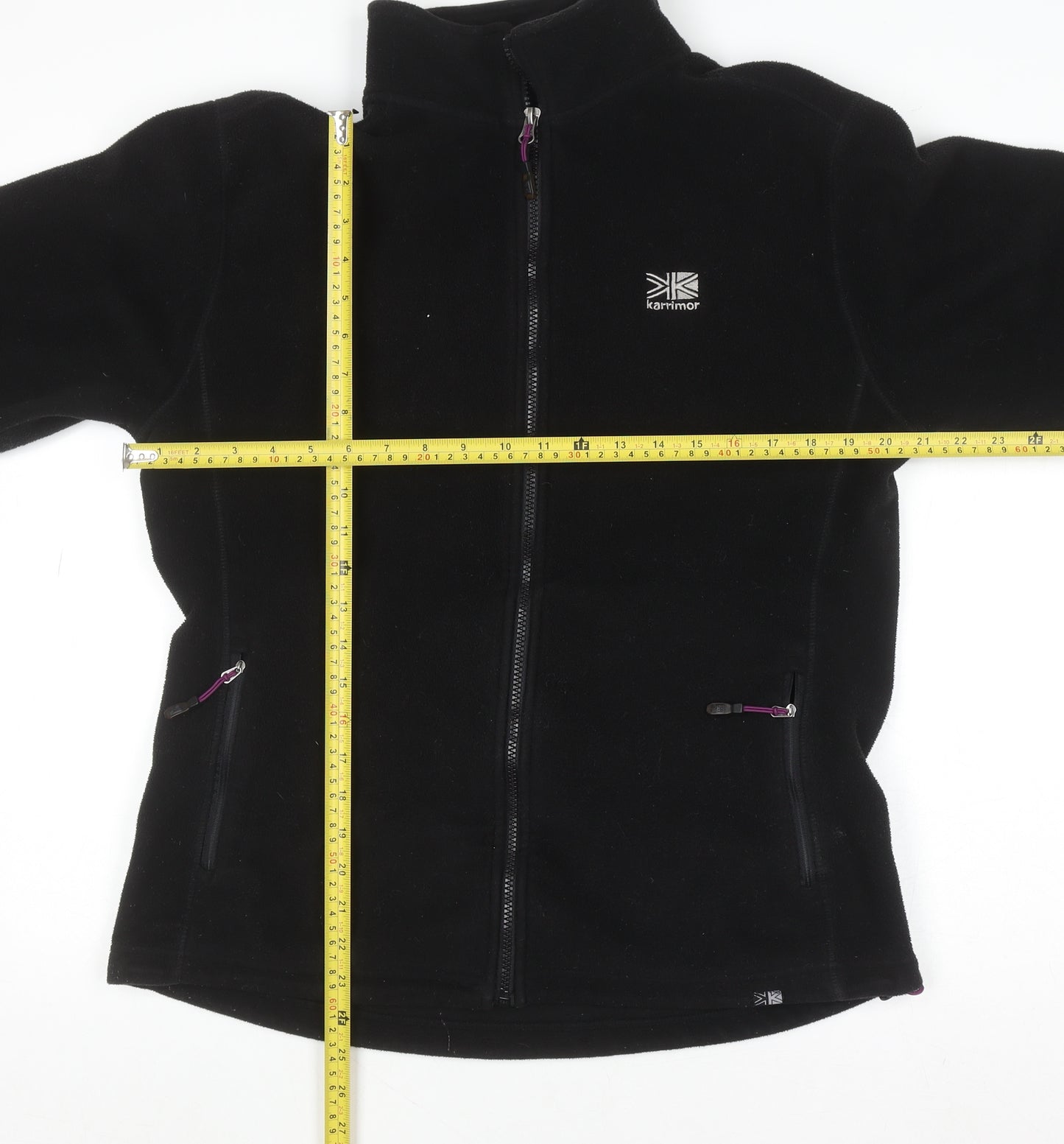Karrimor Womens Black Fleece Full Zip Hoodie UK 14 Polyester Outdoor Jacket