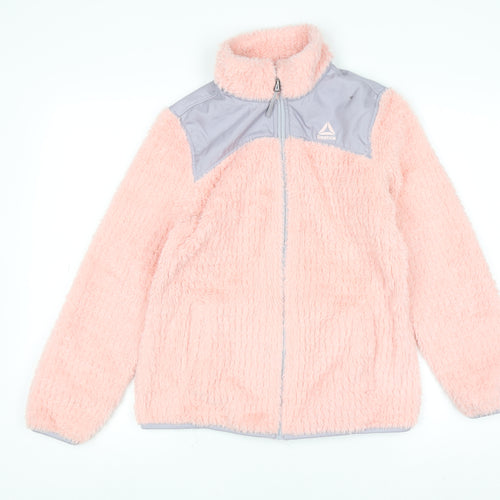 Reebok Girls Pink Fleece Full Zip Sweatshirt Size 16 Years