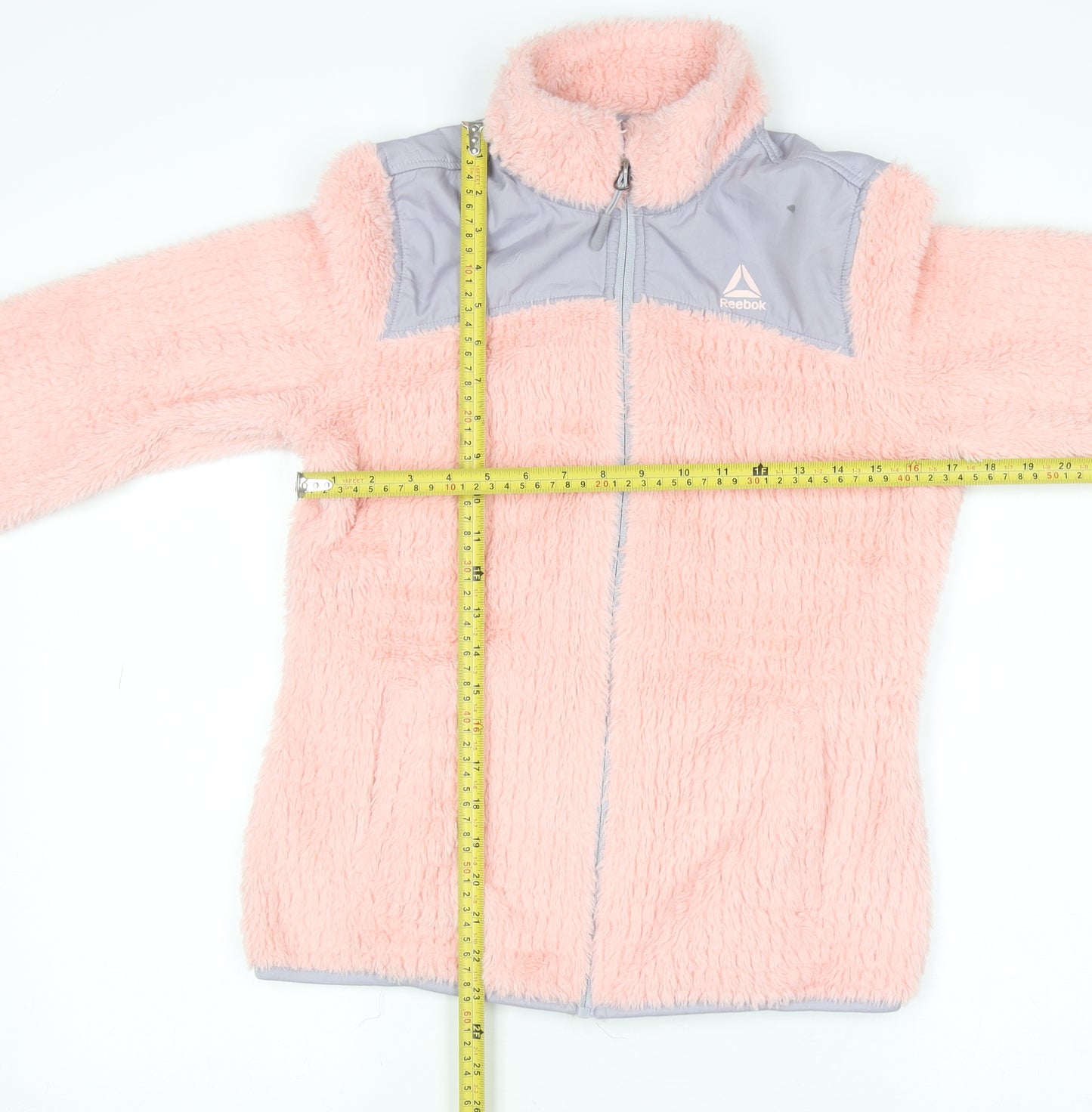 Reebok Girls Pink Fleece Full Zip Sweatshirt Size 16 Years