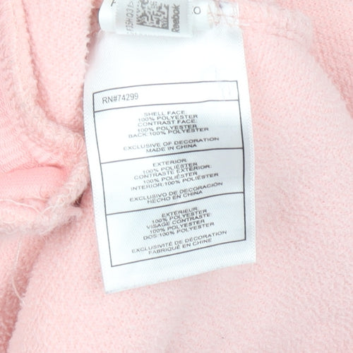 Reebok Girls Pink Fleece Full Zip Sweatshirt Size 16 Years