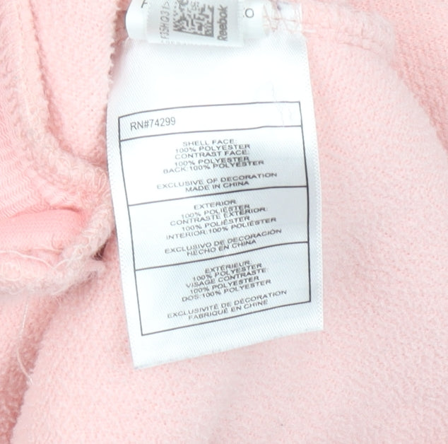 Reebok Girls Pink Fleece Full Zip Sweatshirt Size 16 Years