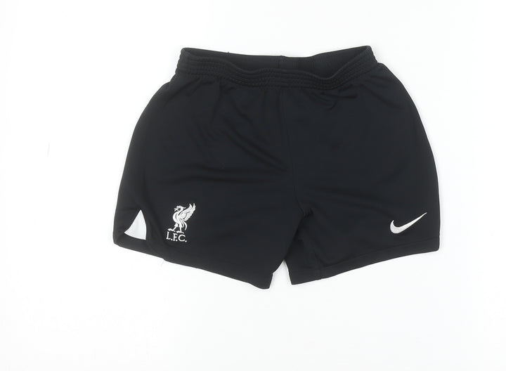 Nike Boys Black Liverpool FC Athletic Football Shorts 6 Years
