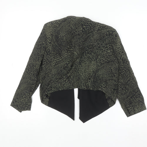 River Island Women’s Green Animal Print Wrap Blouse Size 6