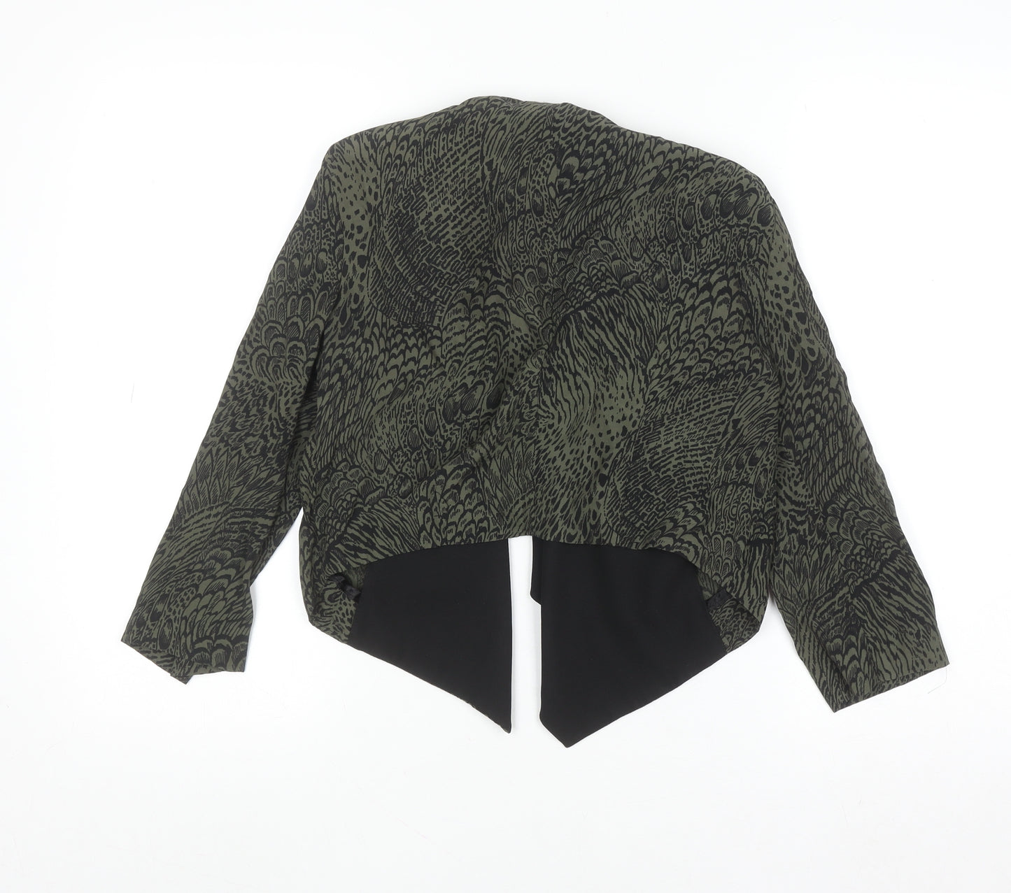 River Island Women’s Green Animal Print Wrap Blouse Size 6