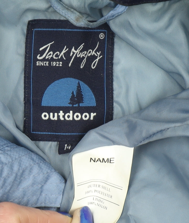 Jack Murphy Women’s Blue Outdoor Full Zip Jacket Size 14