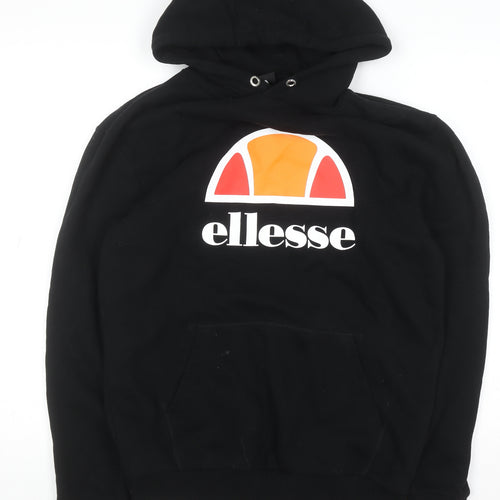 Ellesse Men’s Black Pullover Hoodie S Logo Fleece Sweatshirt