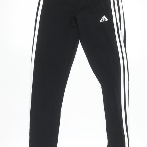 Adidas Womens Black XS Leggings Jogger Style Cotton Blend