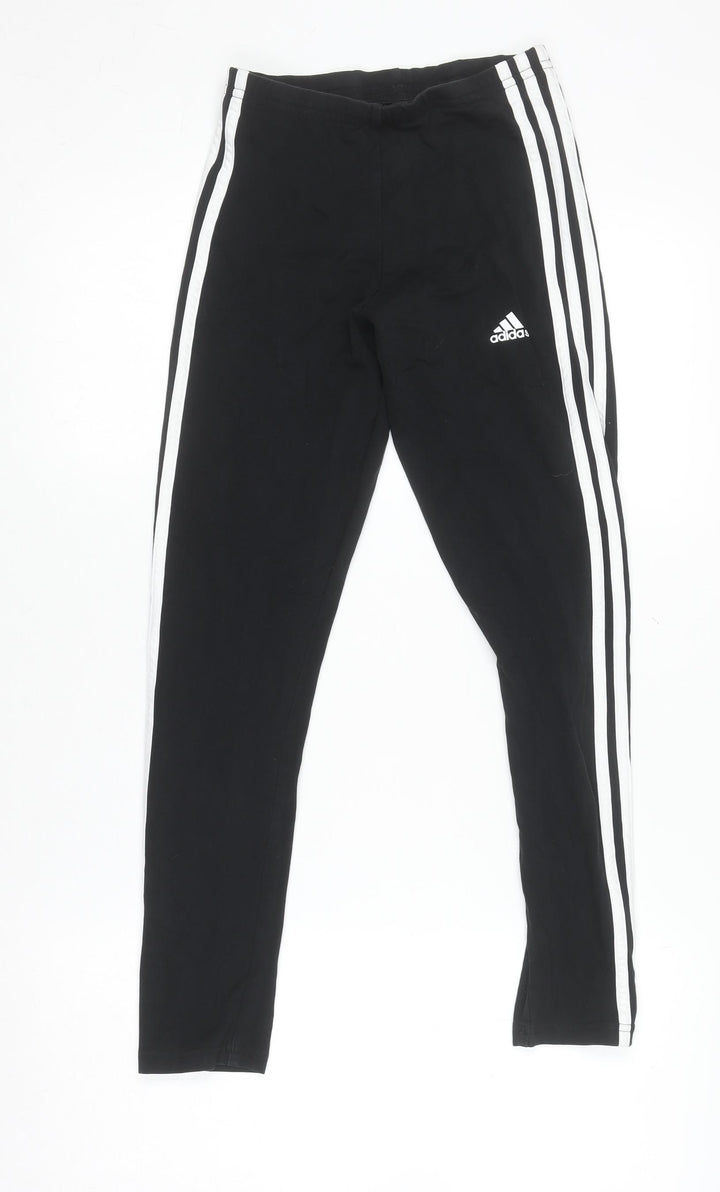 Adidas Womens Black XS Leggings Jogger Style Cotton Blend