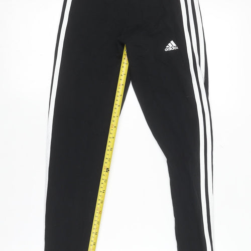 Adidas Womens Black XS Leggings Jogger Style Cotton Blend