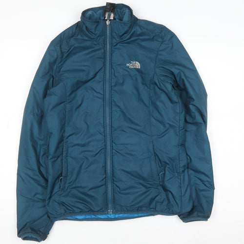 The North Face Women's Blue Mid-Length Insulated Puffer Jacket Size S