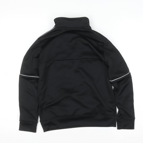 Adidas Boys Black 9-10 Years 1/4 Zip Pullover Sweatshirt