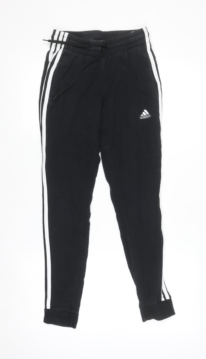 Adidas Women's Black XS Jogger Tracksuit Pants Cotton Blend