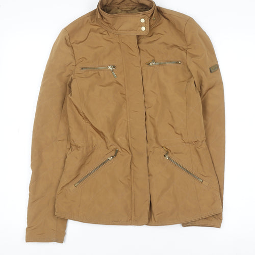 Zara Women Brown Quilted Mid-Length Jacket Size 8
