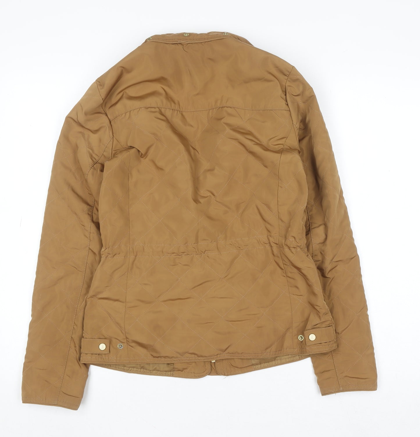 Zara Women Brown Quilted Mid-Length Jacket Size 8
