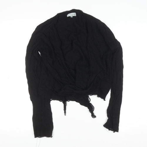 Jigsaw Women's Black Wool Blend V-Neck Cardigan Size S