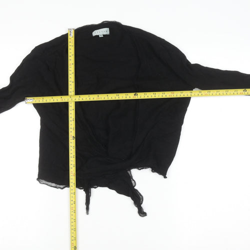 Jigsaw Women's Black Wool Blend V-Neck Cardigan Size S