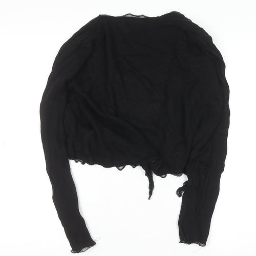 Jigsaw Women's Black Wool Blend V-Neck Cardigan Size S