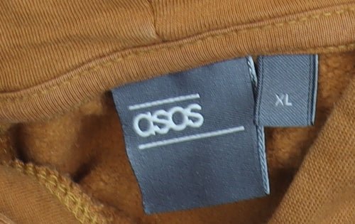 ASOS Men's Brown XL Pullover Hoodie Cotton Fleece Sweatshirt
