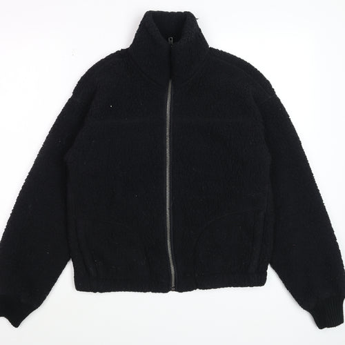 Abercrombie & Fitch Men's Black XS Full Zip Sherpa Fleece Sweatshirt