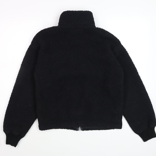 Abercrombie & Fitch Men's Black XS Full Zip Sherpa Fleece Sweatshirt