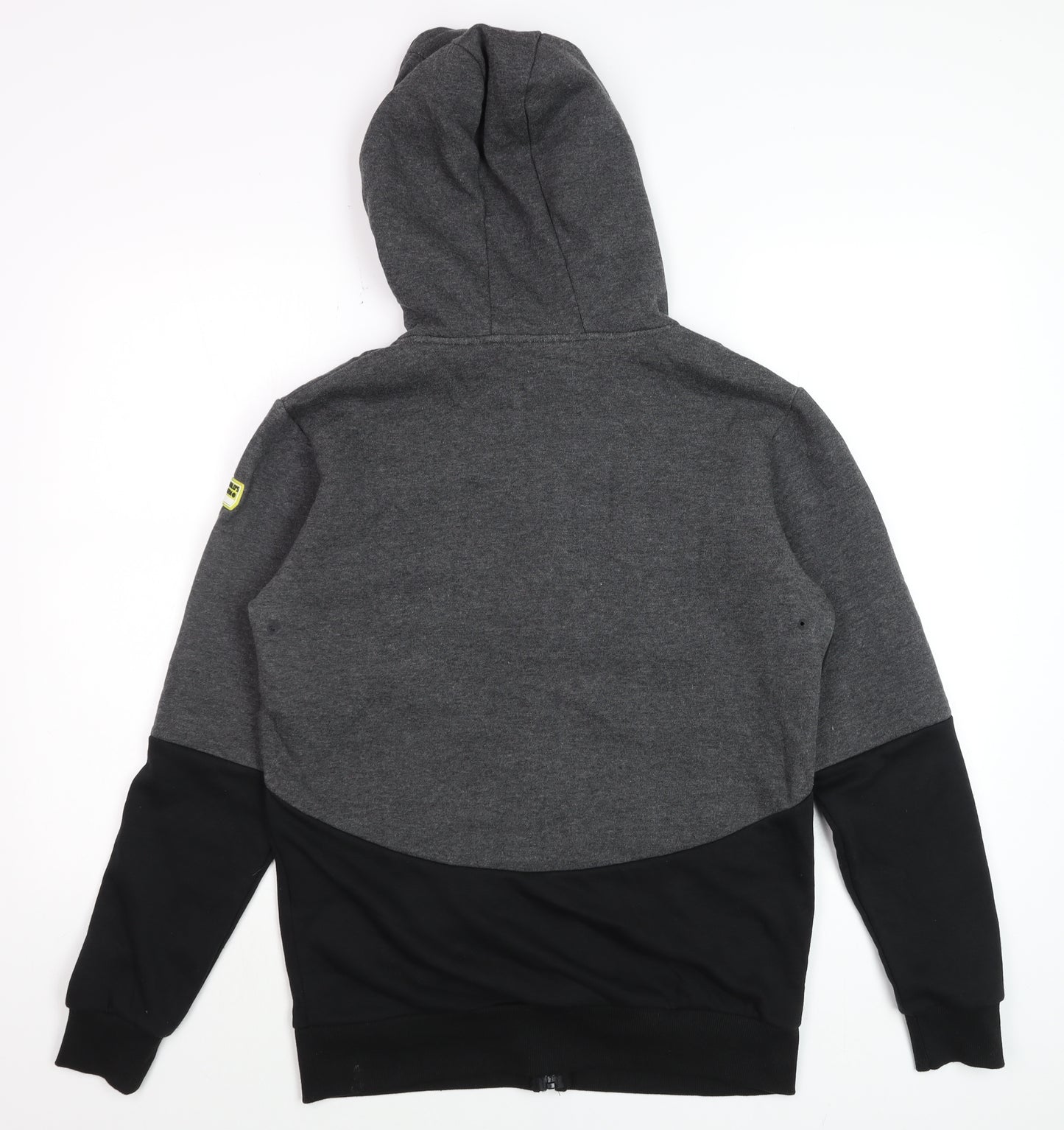 Gold's Gym Men's Grey Black Hooded Full Zip Jacket Size S