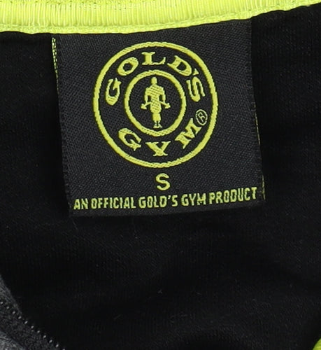 Gold's Gym Men's Grey Black Hooded Full Zip Jacket Size S