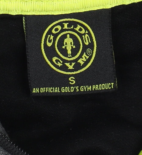 Gold's Gym Men's Grey Black Hooded Full Zip Jacket Size S