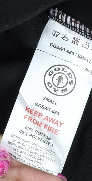 Gold's Gym Men's Grey Black Hooded Full Zip Jacket Size S